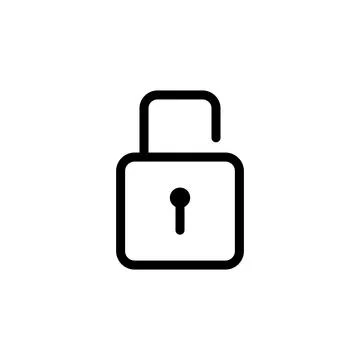Padlock icon template Stock Illustration