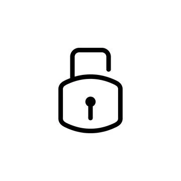 Padlock icon template Stock Illustration