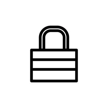 Padlock icon template Stock Illustration