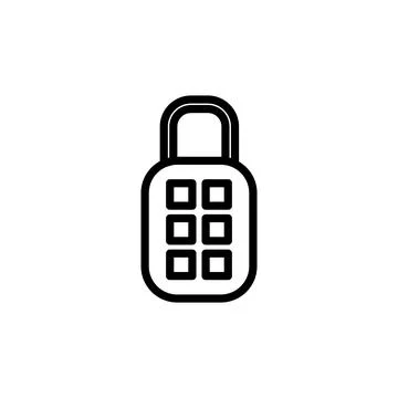 Padlock icon template Stock Illustration