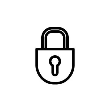 Padlock icon template Stock Illustration