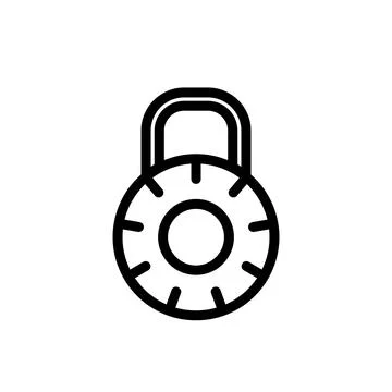 Padlock icon template Stock Illustration