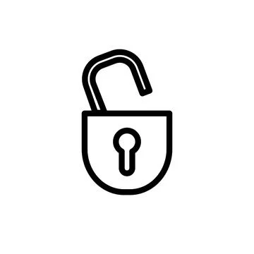 Padlock icon template Illustrazione stock