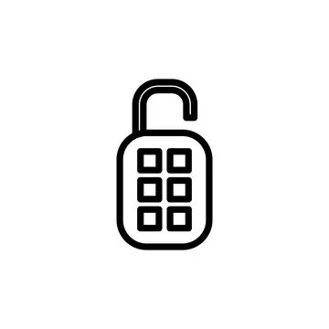 Padlock icon template Stock Illustration