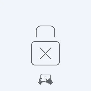 Padlock icon - Thin series 库存插图