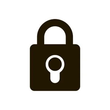 Padlock icon in trendy flat style isolated. Illustration eps 10. Stock Illustration