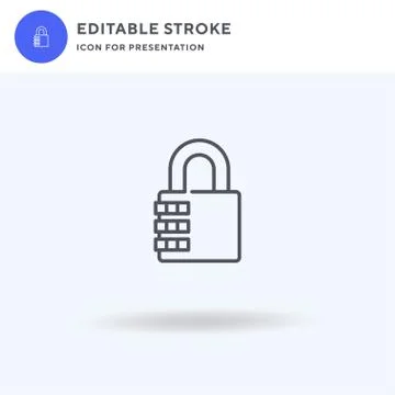 Padlock icon vector, filled flat sign, solid pictogram isolated on white, logo Stock-Illustration