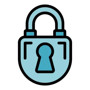 Padlock icon vector flat 스톡 일러스트