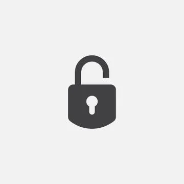 Padlock icon vector Stock Illustration
