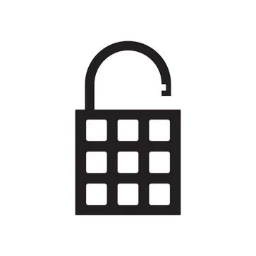 Padlock icon vector Stock Illustration
