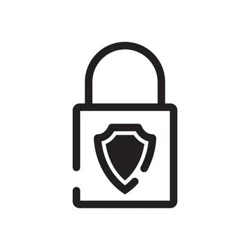 Padlock icon vector Stock Illustration