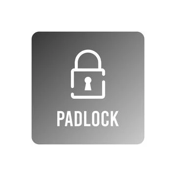 Padlock icon vector Stock Illustration