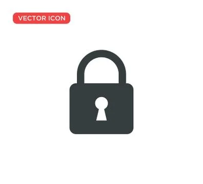 Padlock Icon Vector Illustration Design Stock Illustration