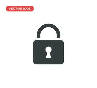 Padlock Icon Vector Illustration Design Stock Illustration
