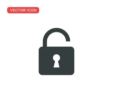 Padlock Icon Vector Illustration Design Stock Illustration