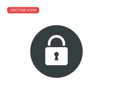 Padlock Icon Vector Illustration Design Stock Illustration