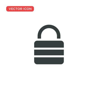 Padlock Icon Vector Illustration Design Stock Illustration