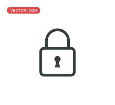 Padlock Icon Vector Illustration Design Illustrazione stock