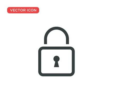 Padlock Icon Vector Illustration Design Stock Illustration