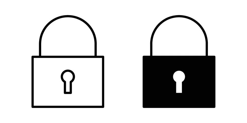 Padlock icon vector, illustration icon set Stock Illustration