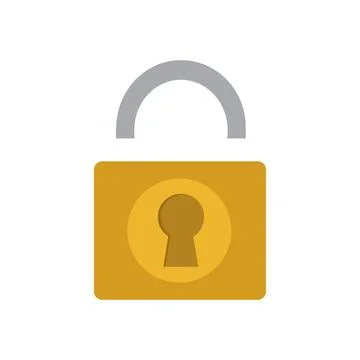 Padlock icon vector isolated on white background Stock-Illustration