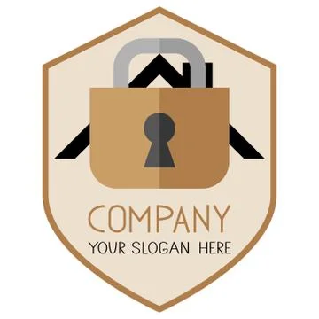 Padlock icon vector. Lock flat design logo sign. Stock Illustration