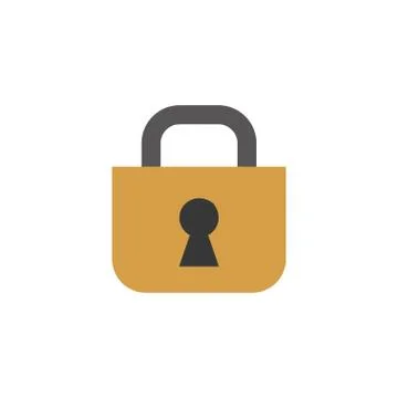 Padlock icon vector. Lock flat design best icon Stock Illustration