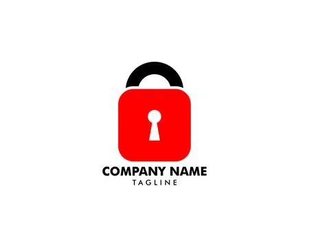 Padlock Icon Vector Logo Design Template Stock Illustration