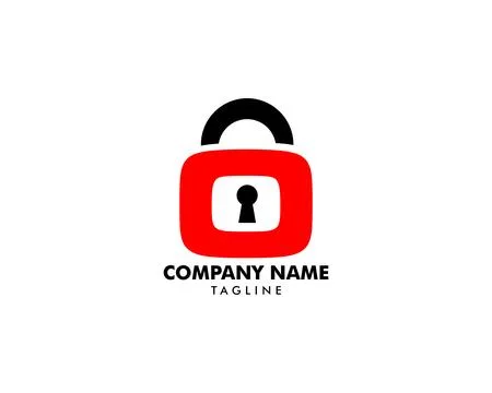 Padlock Icon Vector Logo Design Template Stock Illustration