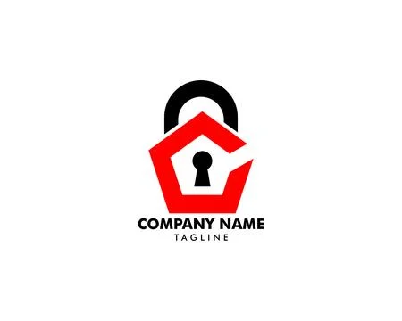 Padlock Icon Vector Logo Design Template Stock Illustration