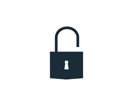 Padlock Icon Vector Logo Template Illustration Design Stock Illustration