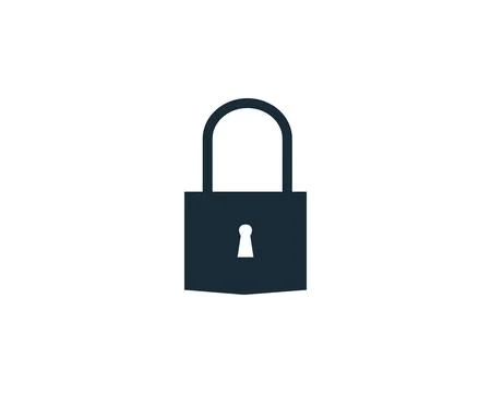 Padlock Icon Vector Logo Template Illustration Design Stock Illustration