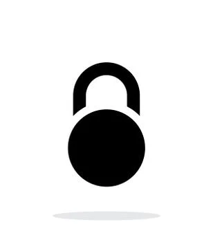 Padlock icon on white background. 스톡 일러스트