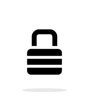 Padlock icon on white background. Stockillustratie