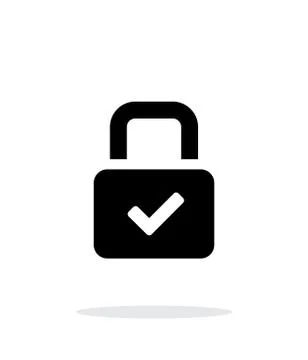 Padlock icon on white background. 스톡 일러스트