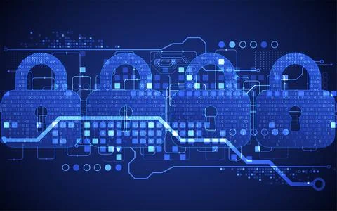 Padlock icon.Ppersonal data security Illustrates cyber data or information pr Stockillustratie