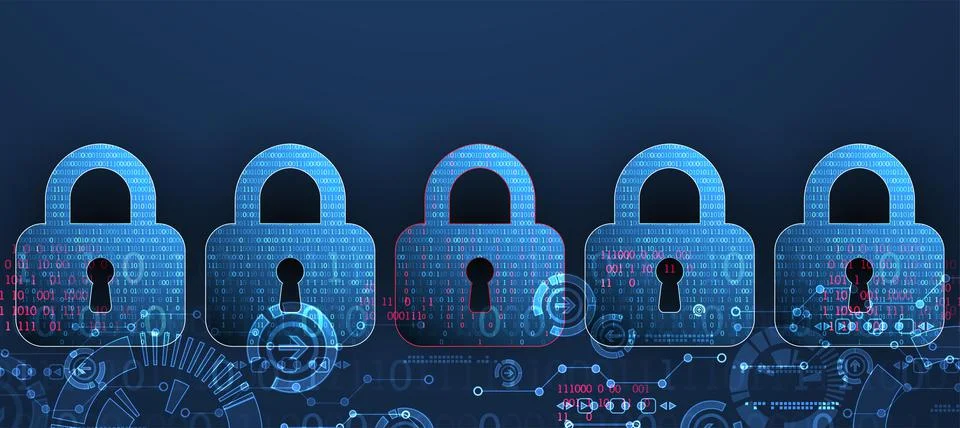 Padlock icon.Ppersonal data security Illustrates cyber data or information pr Illustration