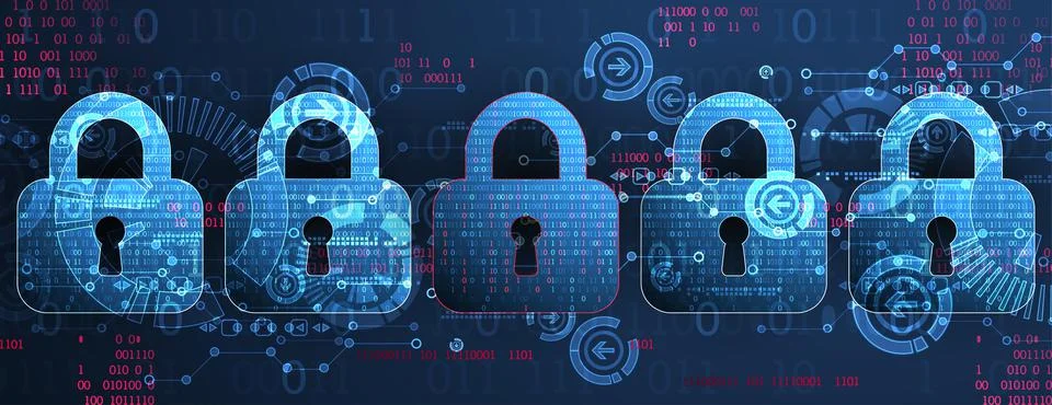 Padlock icon.Ppersonal data security Illustrates cyber data or information pr Illustrazione stock
