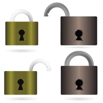 Padlock icons Stock Illustration