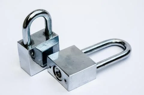 Padlock isolate on white background Stock Photos