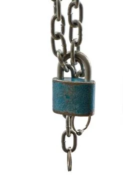 Padlock isolated Stock Photos
