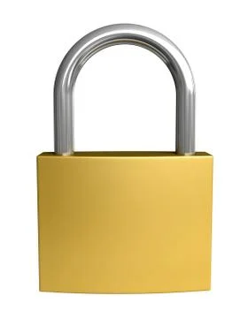 Padlock isolated on white background Stock Illustration