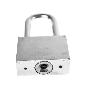 Padlock isolated on white background Stock Photos