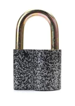 Padlock isolated on white Stock Photos