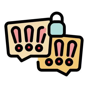 Padlock joining chat bubbles symbolizing secure communication Stock Illustration