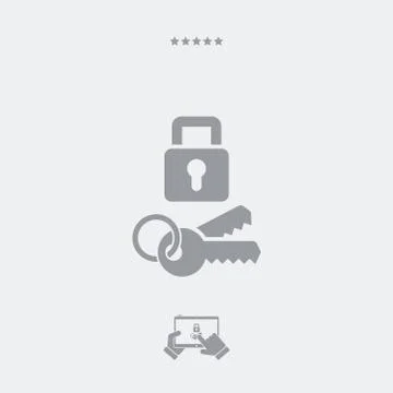 Padlock key icon, Padlock key vector, Padlock key symbol, Padlock key design, Stockillustratie