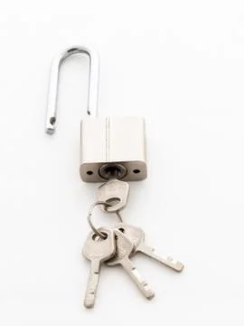 Padlock with key Stock Photos