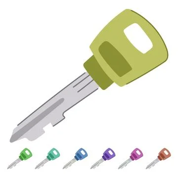 Padlock key vector cartoon graphic Stock Illustration