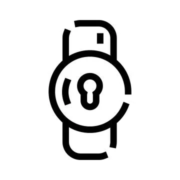 Padlock keyhole icon for digital security and access control Stock Illustration
