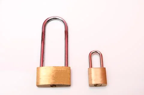 Padlock with keys Stock Photos